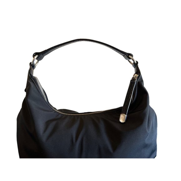 RL RALPH LAUREN Black Nylon Hobo Tote Bag - Picture 5 of 14